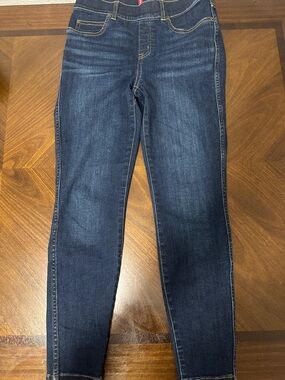 SPANX Jean-ish Ankle Jeggings Dark Blue Skinny Jeans. Size Small.